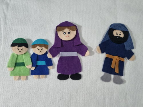 Figuras Flanelógrafo a Viúva e o Azeite