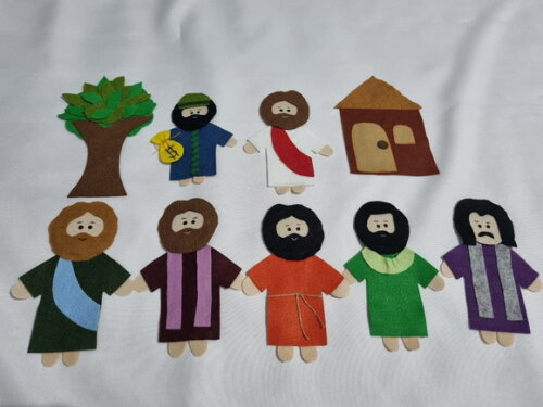 Flanelógrafo- Figuras História de Zaqueu