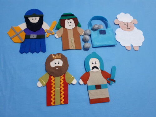 Flanelógrafo- Figuras p/ Flanelógrafo Davi e Golias