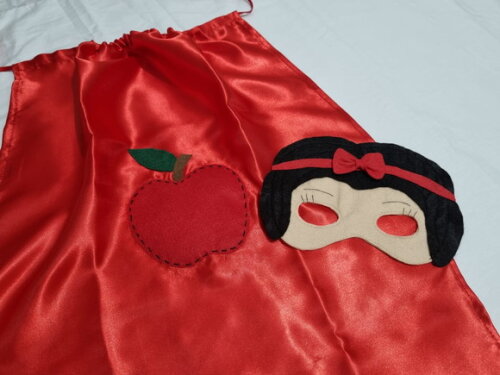 Kit Capa e Máscara Branca de Neve