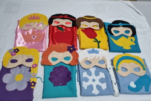 Kit Capa e Máscara Princesa