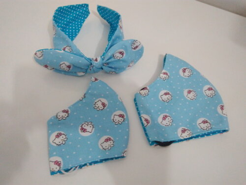 Kit Máscara com Tiara Infantil Mãe e Filha