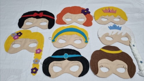 Máscara Princesas em Feltro