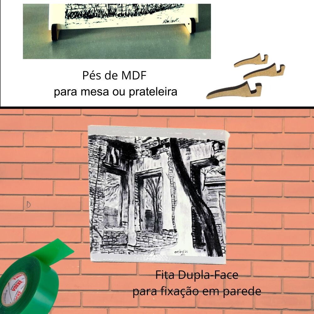 Azulejo Decorativo 20x20 Ruínas Vila Maria Zélia Para Prateleir