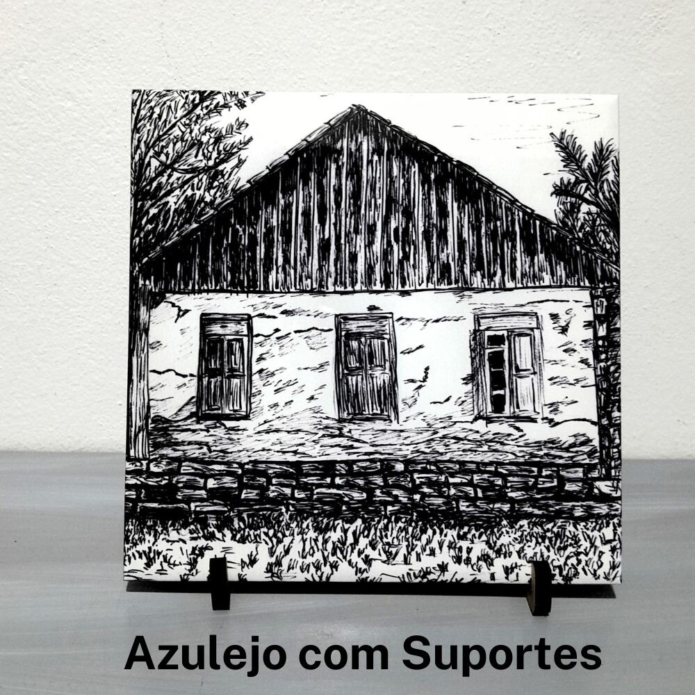 Azulejo Decorativo 20x20 Tema Casa Rústica Para Prateleira Ou Pa