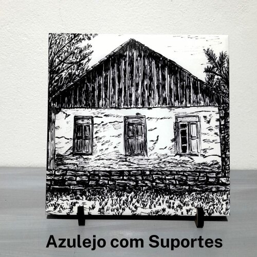 Azulejo Decorativo 20x20 Tema Casa Rústica Para Prateleira Ou Pa