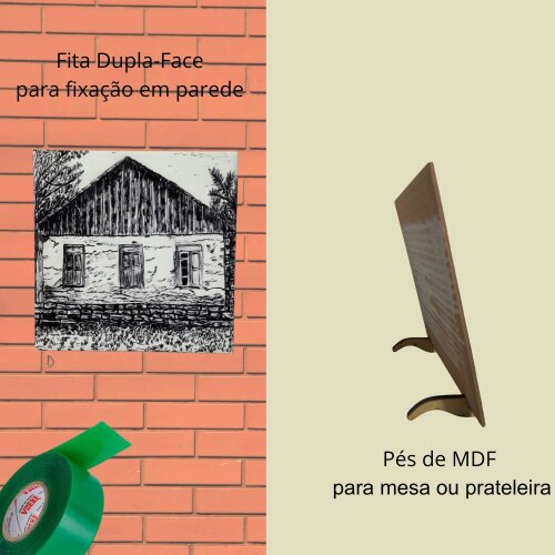 Azulejo Decorativo 20x20 Tema Casa Rústica Para Prateleira Ou Pa