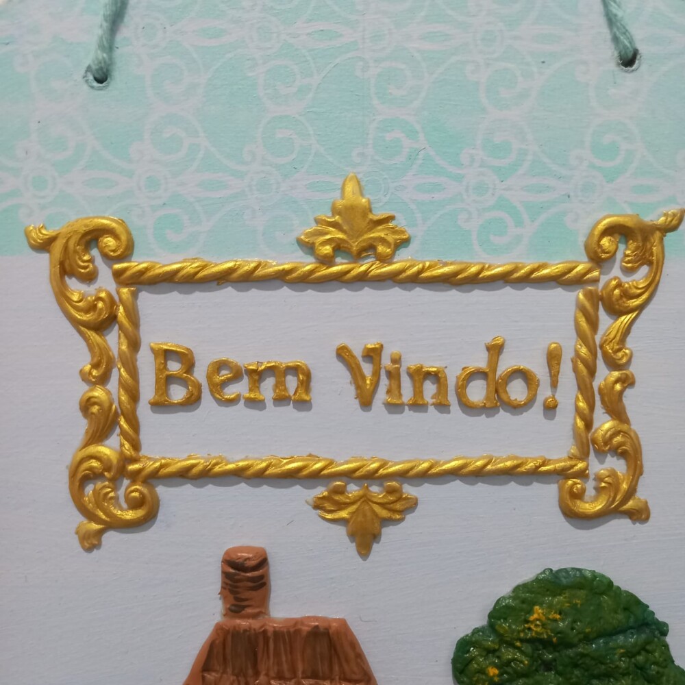 Placa Bem Vindo  em MDF para Parede e Porta