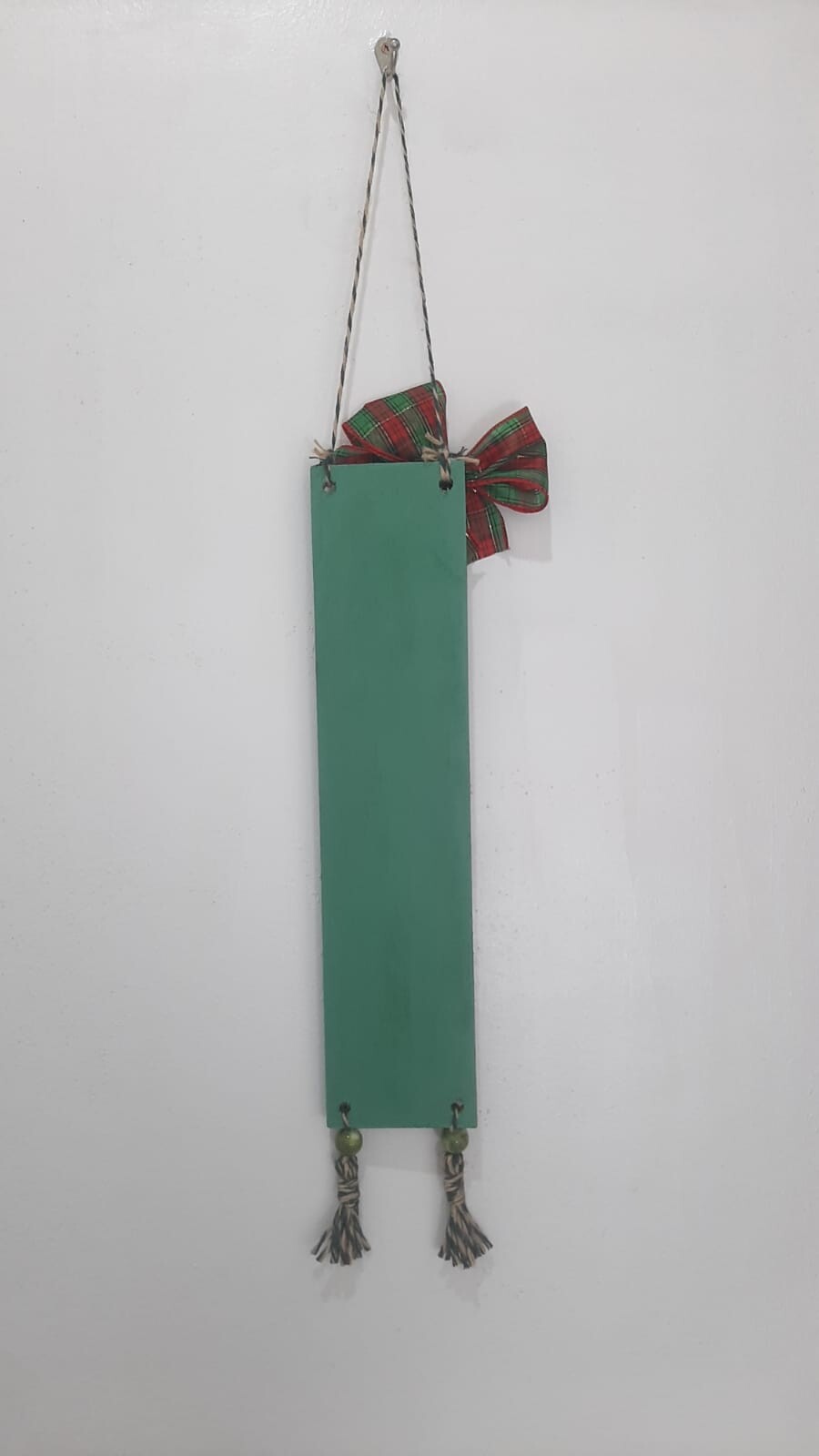 Plaquinha de Natal em Madeira Pintada e Decorada