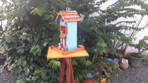 Casinha Comedouro para Pássaros em Madeira | Eu Criativo