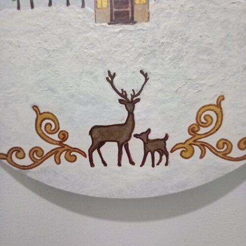Placa Natalina Artesanal em MDF Pintada à Mão