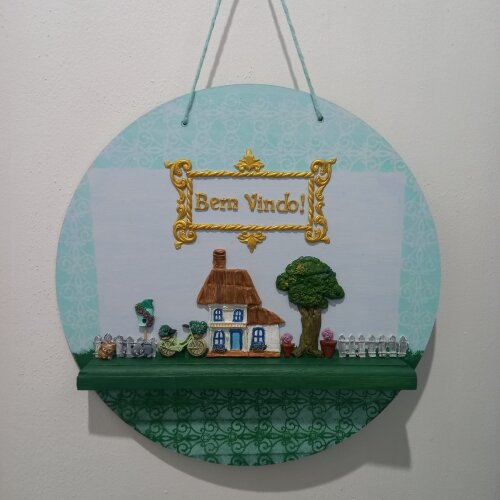 Placa Bem Vindo  em MDF para Parede e Porta