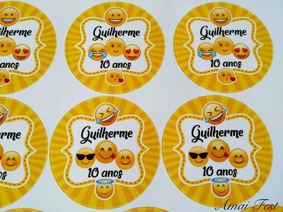 30 Adesivos - Emojis