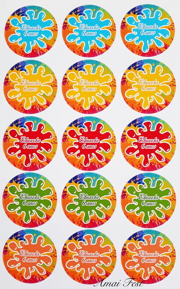30 Adesivos - Slime
