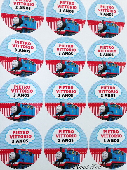 30 Adesivos - Thomas e Seus Amigos