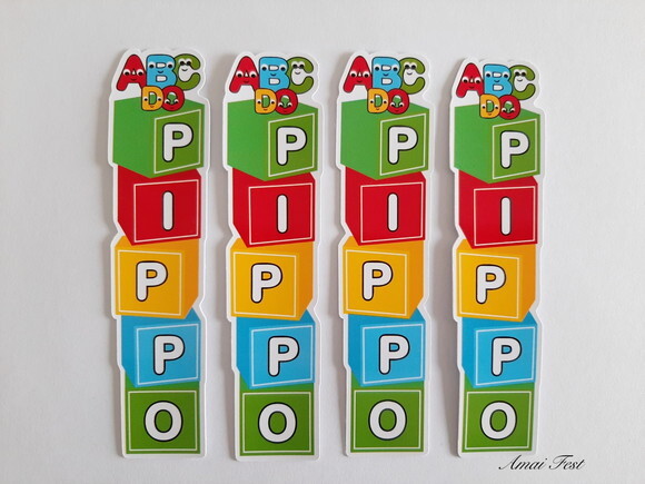 30 Apliques para Tubetes - Tema Abc