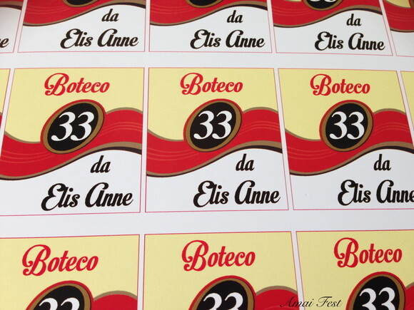 35 Rótulos Personalizados - Tema Boteco