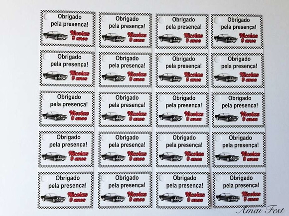 50 Tags - Tema Carros Vintage