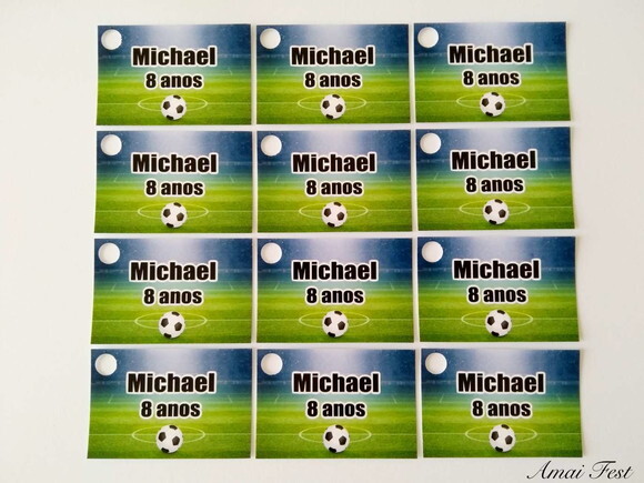 50 Tags para Lembrancinha - Tema Futebol