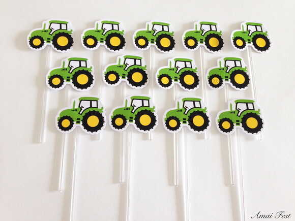 50 Toppers para Docinhos - Trator