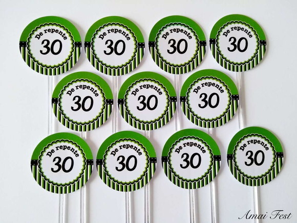50 Toppers Personalizados com Idade