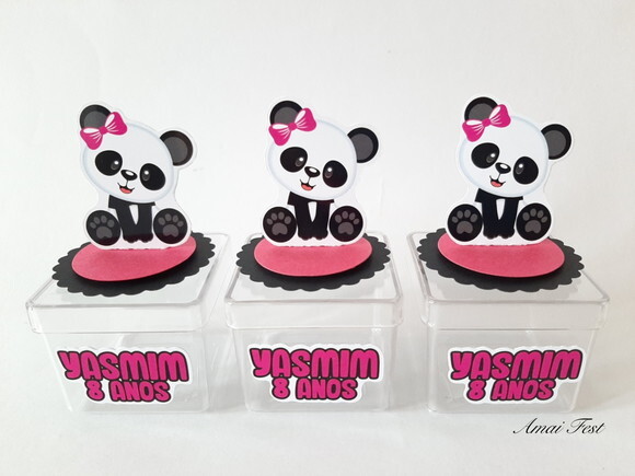 Caixinha Acrílica 3d - Panda