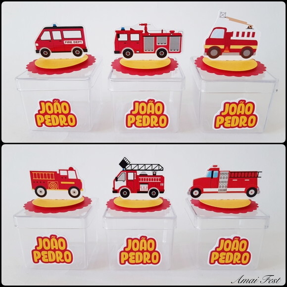 Caixinha Acrílica 3d- Bombeiro