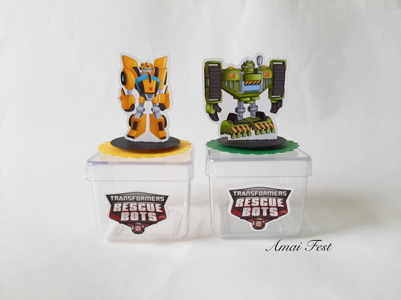 Caixinha Acrílica 3d - Transformers Rescue Bots