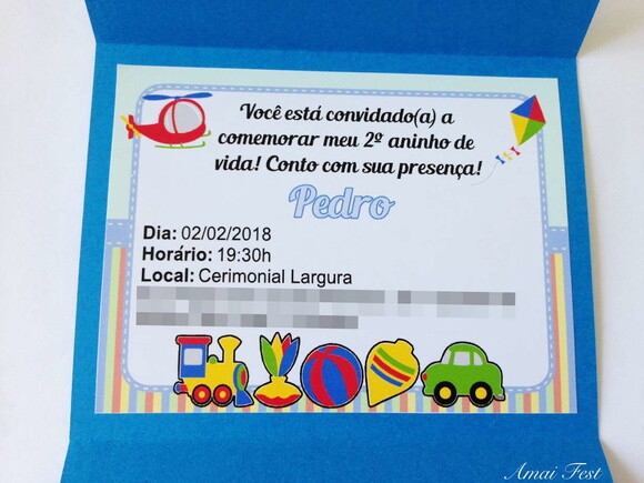 Convite - Brinquedos Antigos