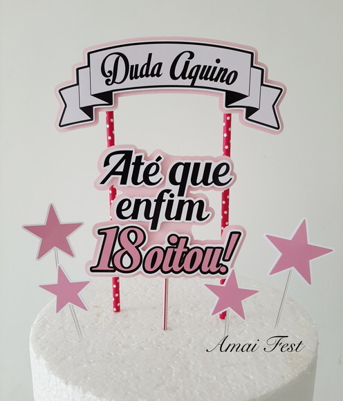 Topo de Bolo - 18 Anos