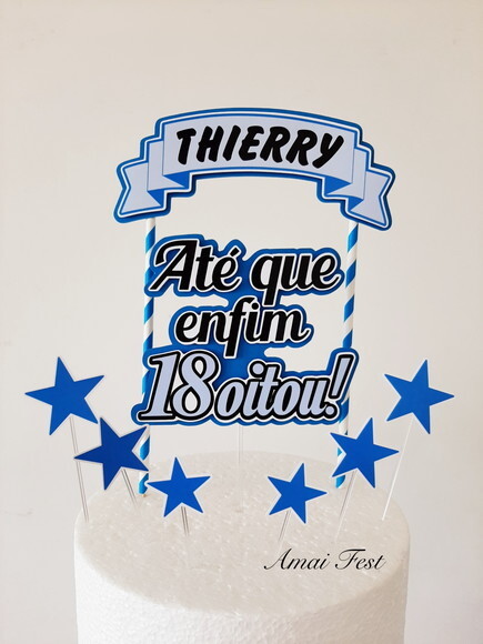 Topo de Bolo - 18 Anos