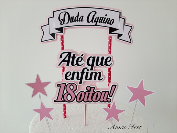 Topo de Bolo - 18 Anos