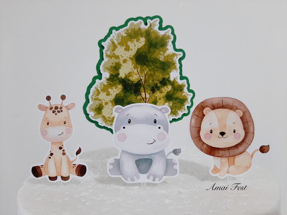 Topo de Bolo - Animais da Floresta