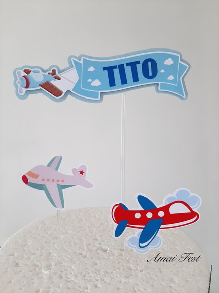 Topo de Bolo - Avião