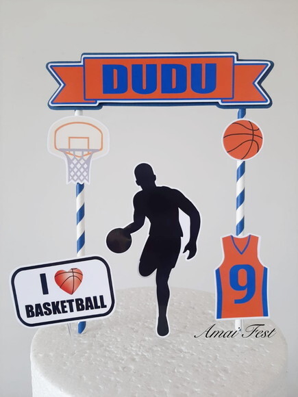 Topo de Bolo - Basquete