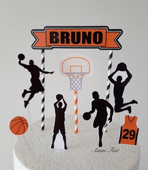Topo de Bolo - Basquete