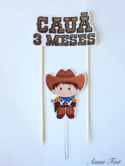 Topo de Bolo - Cowboy