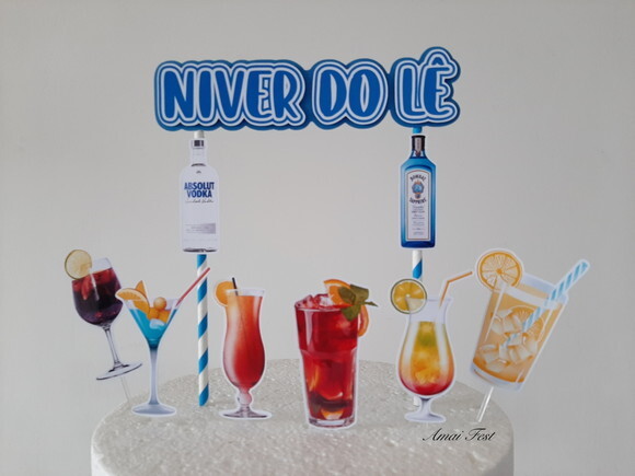 Topo de Bolo - Drinks