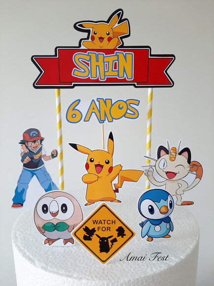 Topo de Bolo - Pokemon