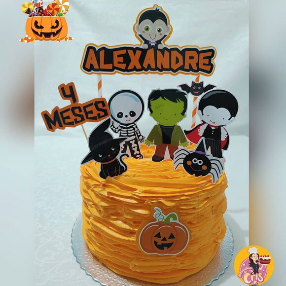 Topo de Bolo - Tema Halloween