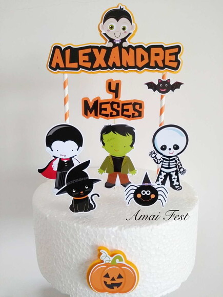 Topo de Bolo - Tema Halloween