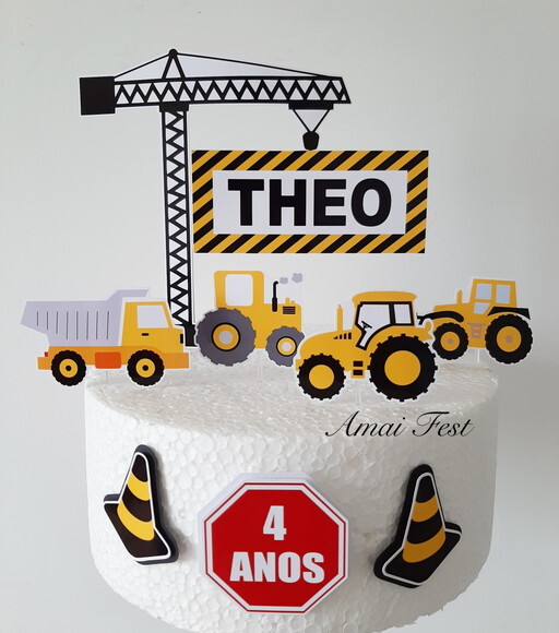 Topo de Bolo - Trator