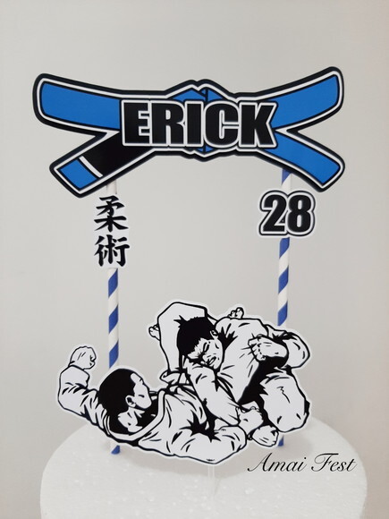 Topo de Bolo 3d - Jiu Jitsu
