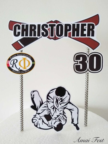 Topo de Bolo 3d - Jiu Jitsu