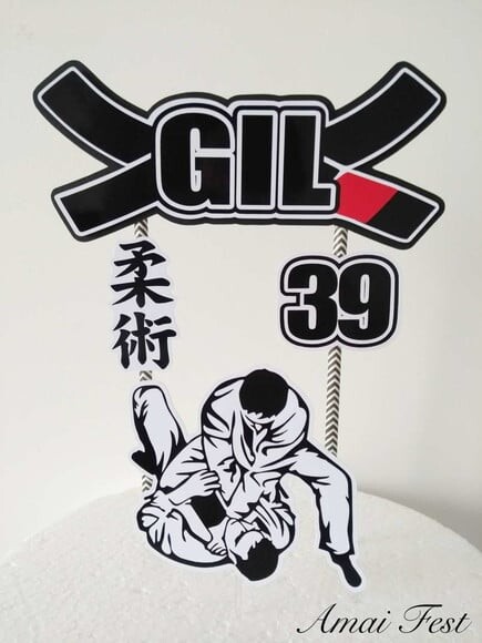 Topo de Bolo 3d - Jiu Jitsu