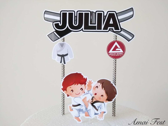Topo de Bolo 3d - Jiu Jitsu