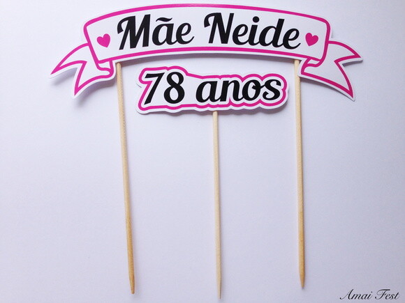 Topo de Bolo Personalizado