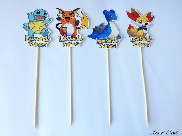 Topper pra Centro de Mesa - Pokemon