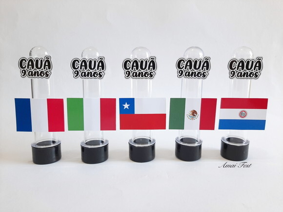 Tubetes - Bandeiras de Países
