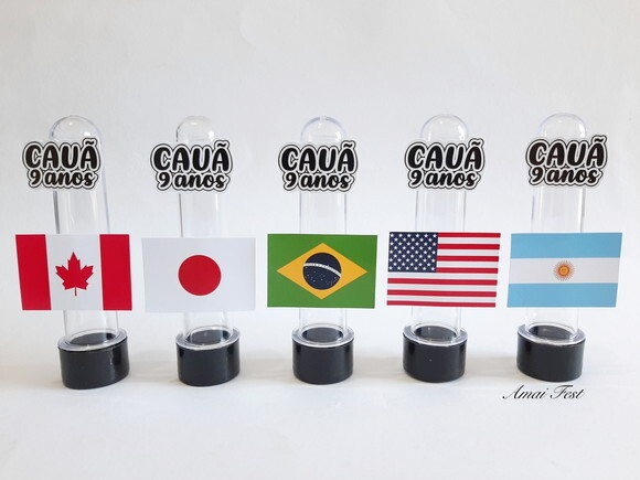Tubetes - Bandeiras de Países